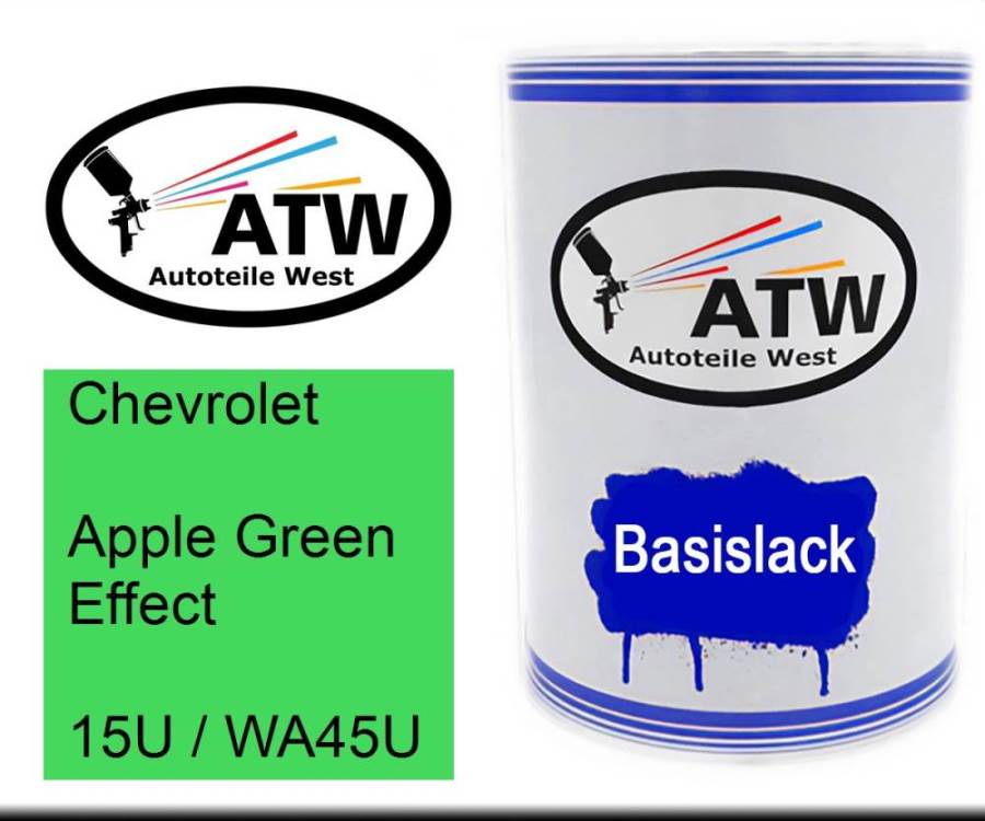 Chevrolet, Apple Green Effect, 15U / WA45U: 500ml Lackdose, von ATW Autoteile West.